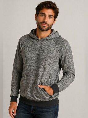 Airblaster Gray Pullover Hoodie Size M Lightweight Athleisure Zip Pocket